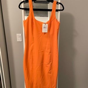 Orange cocktail dress